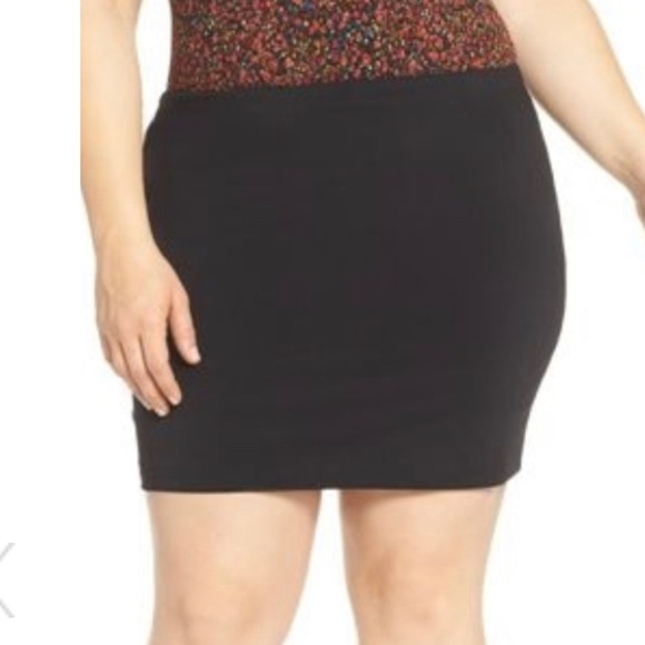 Leith Black Mini Stretch Skirt New with Tags - Picture 1 of 6